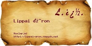 Lippai Áron névjegykártya